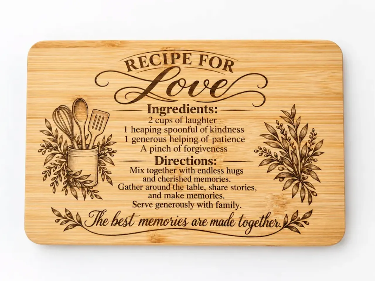 Recipe for Love Cutting Board - Free Files - Atomm