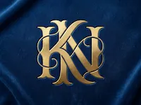 [Laser cut and engrave] KN Elegant Interwoven Monogram Emblem