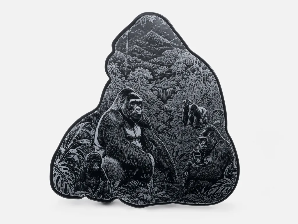 Puzzle gorille avec scène jungle
