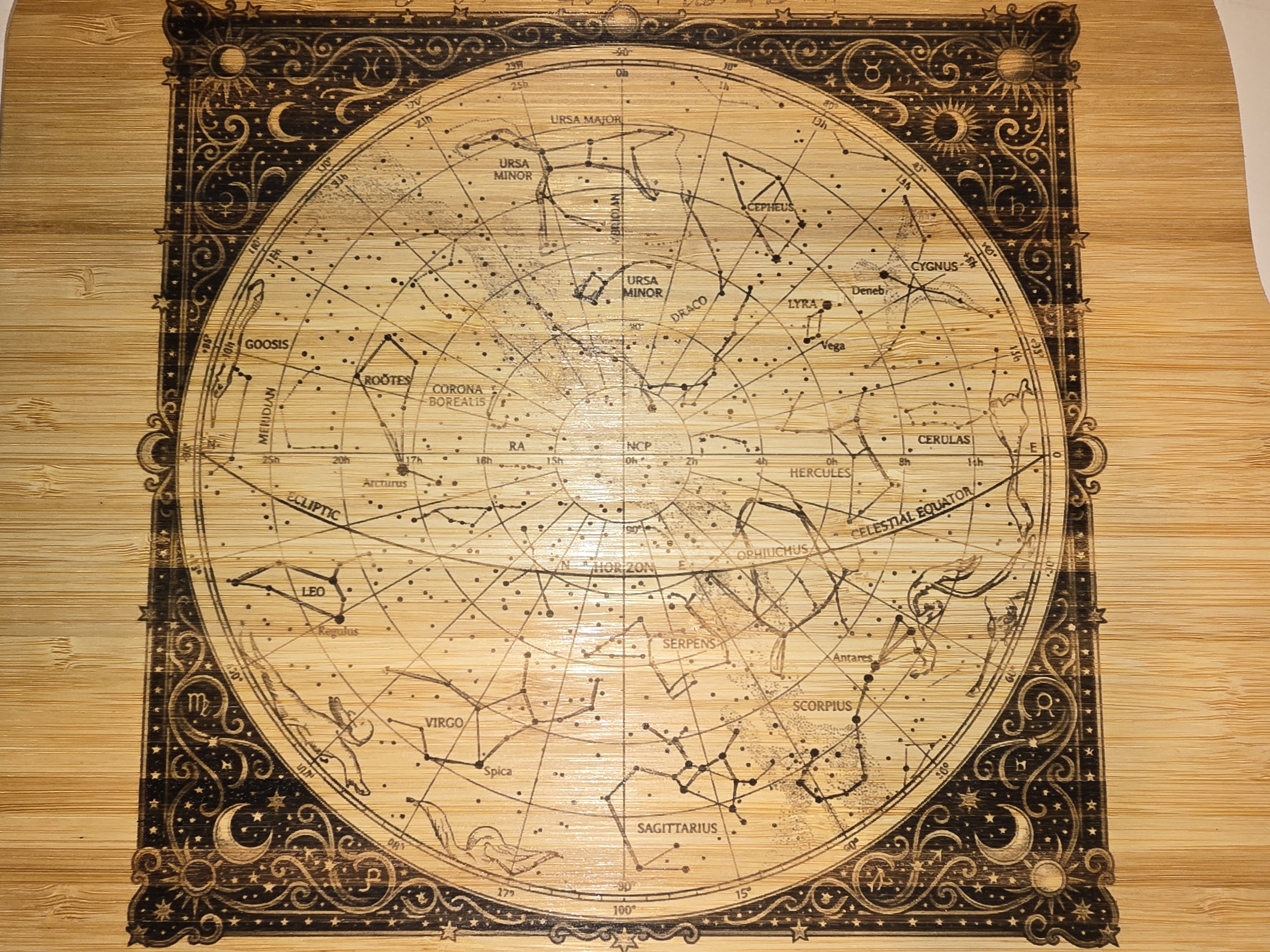 [Laser cut and engrave] Born Under These Stars — Idaho Falls Birth Board