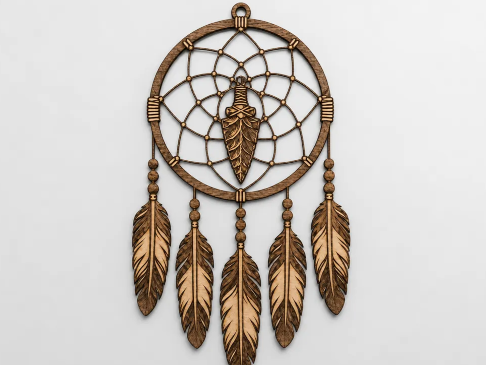 Arrowhead Dreamcatcher Hanging Cut and Engrave