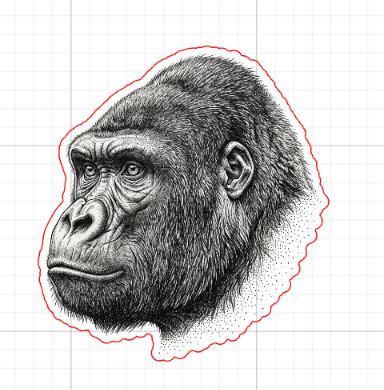 [Laser cut and engrave] Gorilla Head Wall Hanging Portrait