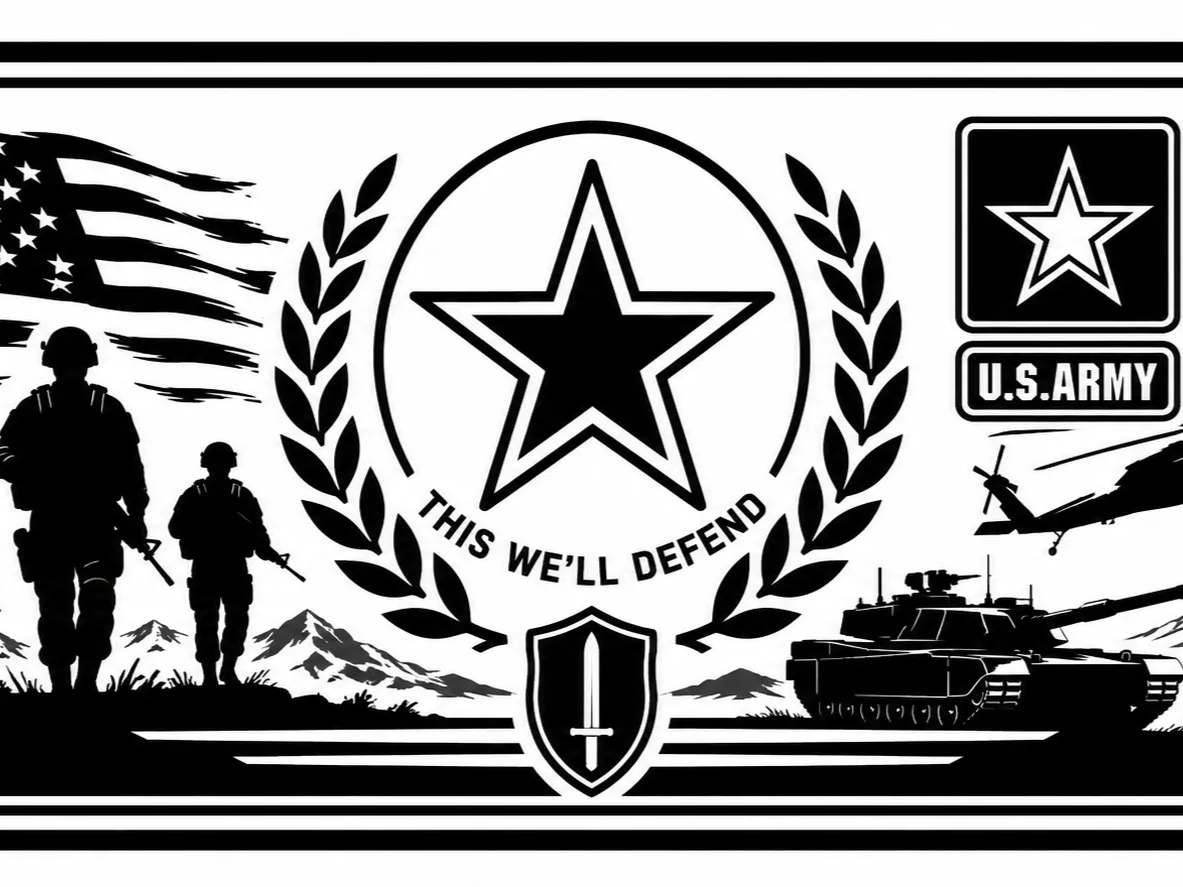 10-002 - U.S. Army Legacy | Military Tribute 20oz Tumbler Wrap | Laser Engraving Design