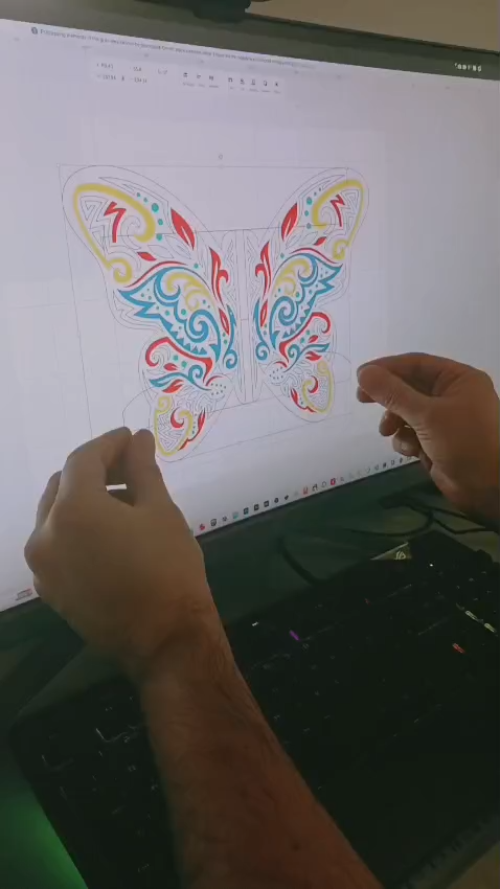 [Laser cut and engrave,Inkjet printing] Butterfly Shaped Wooden Book Stand for Reading