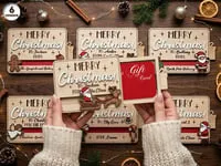 [Laser cut and engrave] Christmas Card Holder SVG Bundle