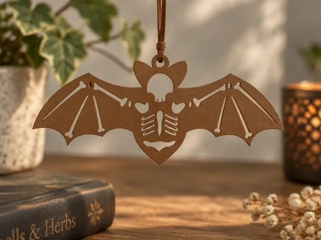 Skeleton Bat Hanging Ornament for Halloween