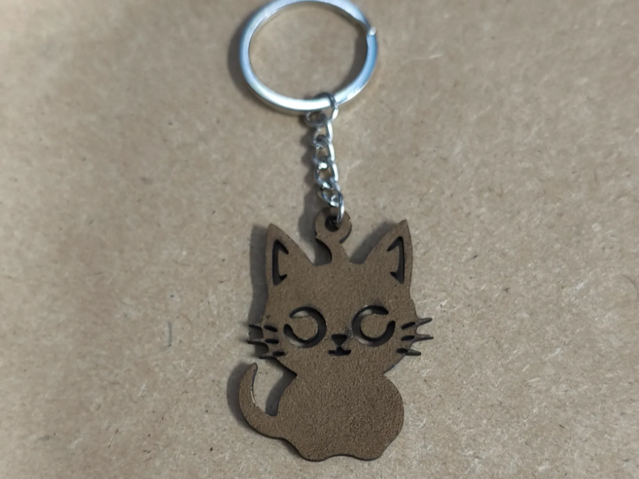 Llavero con figura de gato