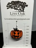 [Laser cut and engrave] Jack-o'-lantern pumpkin dangle earrings for Halloween
