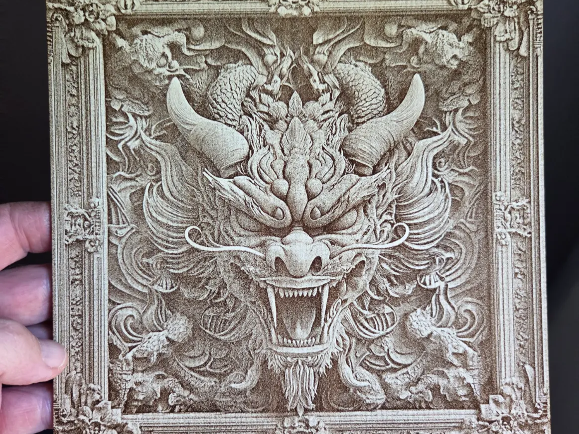 Intricate Dragon Head Wall Art Plaque