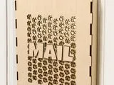 [Laser cut and engrave] Wall Mounted Mail Organizer with Paw Print Pattern
