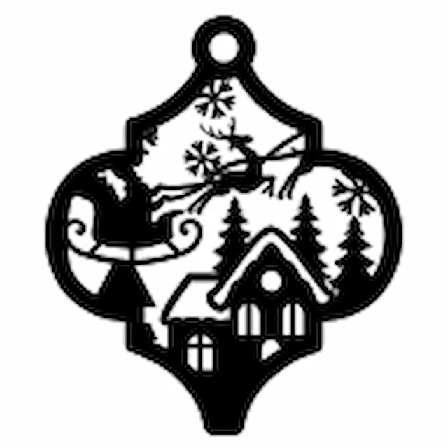 Christmas Scene Ornaments arabesque Lasercut-01.svg