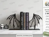 [Laser cut and engrave] Halloween Bookends Bundle. Gothic Bookeshlef Decor Laser Cut Files. Wooden Book Ends. Spooky Library Decor. Dark Academia Gift. Shelf Decor SVG