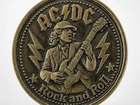 [Laser cut and engrave] AC/DC Rock and Roll Commemorative Metal Coin