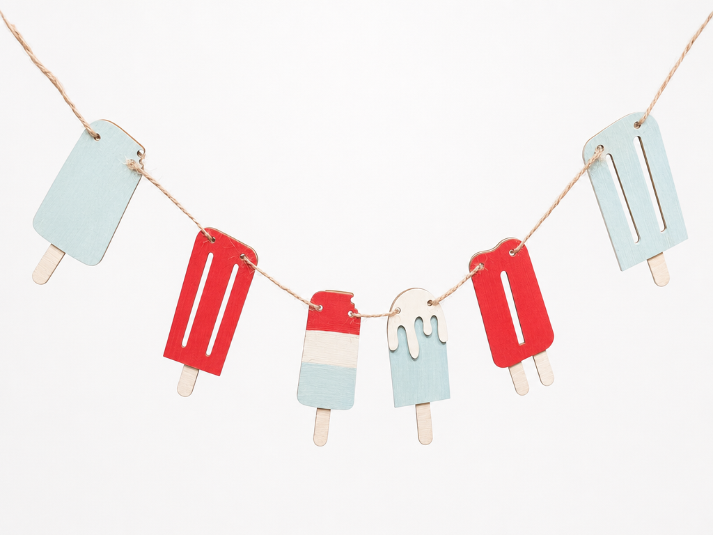 Popsicle Themed Hanging Banner for Summer Party Decor