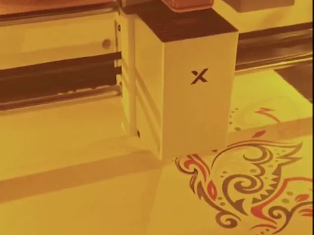 Upravený a obarvený držák na knihy s motýlem pro xTool M2 instruction: step 2 - Laserové řezání na xTool M2