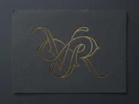 [Laser cut and engrave] Classic VR Interwoven Monogram Logo