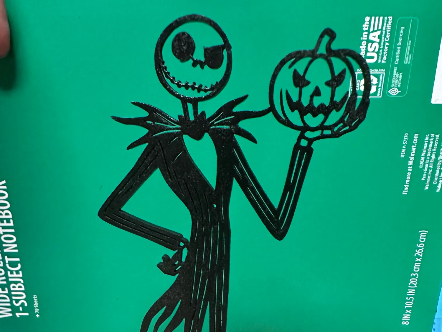 Jack Skellington silhouette wall art