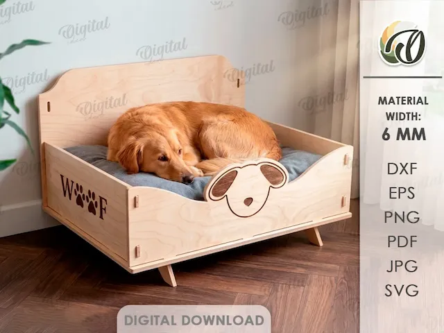 3D Pet Bed. Dog Bed Laser Cut Files. Cute Pet Furniture SVG. Pet Lover Gift. Pet Quotes. Elevated Bed