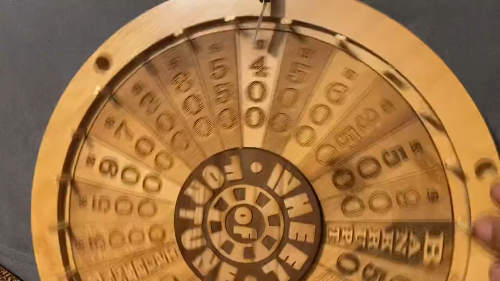 [Laser cut and engrave] Wooden Wheel of MoreFun Game Board Wheel with Puzzle Display