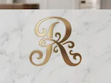 [Laser cut and engrave] R Floral Wedding Monogram Logo – Romantic Bridal Initial for Laser Cut Signs, Cake Toppers, Invitations, Engraving & Cricut Projects