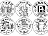 [Laser cut and engrave] Bierdeckel Set aus Holz mit lustigen Sprüchen und Motiven