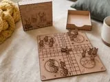 [Laser cut and engrave] Jeu de société en bois Les Petits Chevaux revisité