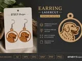 [Laser cut and engrave] Earring Dog Lasercut BUNDLES 12 DESIGNS