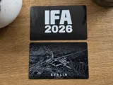 [Laser cut and engrave] IFA 2026 Berlin Metal Souvenir Card