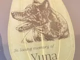 [Laser cut and engrave] Framed Pet Memorial Leaf Art with Dog Portrait