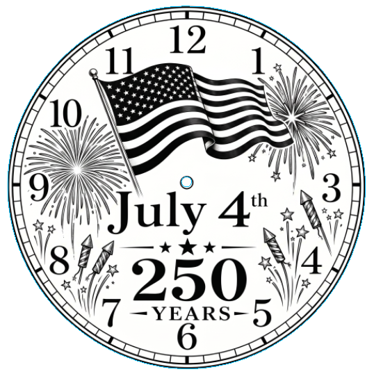 Commemorable July 4th Clock For regular xtool.xcs