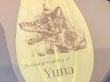 [Laser cut and engrave] Framed Pet Memorial Leaf Art with Dog Portrait