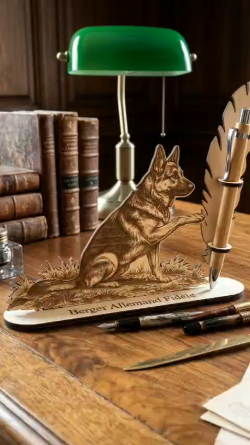 [Laser cut and engrave] Porte stylo berger allemand