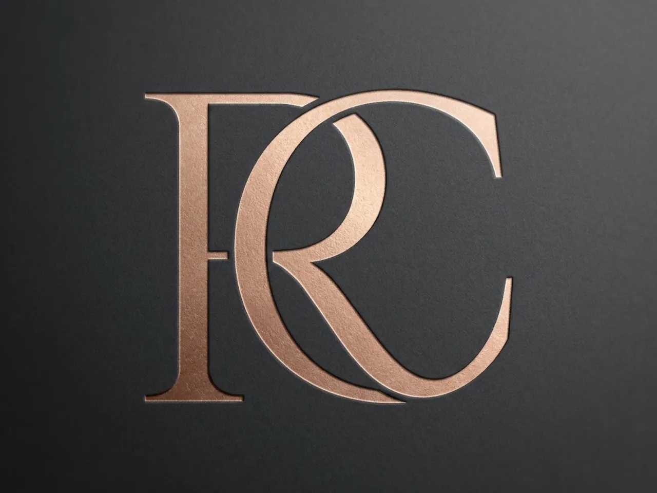 [Laser cut and engrave] Elegant RC Monogram Logo Design