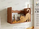 [Laser cut and engrave] 3D Kids Nursery Wall Shelves Bundle. Cute Animal Bookshelf Laser Cut Files. Children's Room Storage Shelf SVG. Toy Display Shelf. Baby