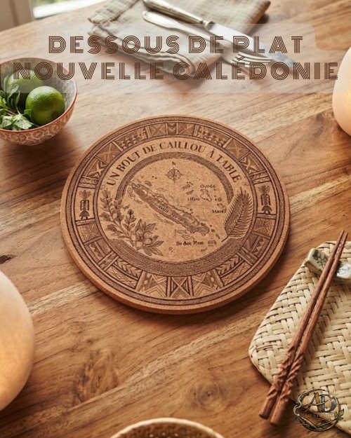 [Laser cut and engrave] Dessous de plat en liège Nouvelle Calédonie