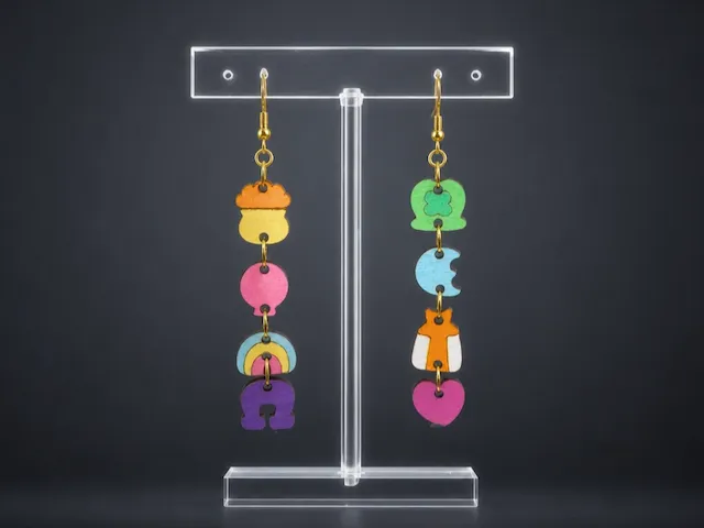 Cereal Marshmallow Shape Dangle Earrings