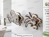 [Laser cut and engrave] Ghost and Claw Wall Art for Halloween Decor