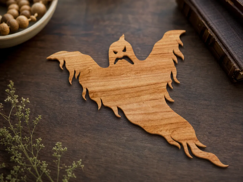 Spooky Dripping Ghost Laser Cut SVG DXF Files, Halloween Ghost Wood Cutout Template, Scary Ghost Silhouette Digital Download Cut File