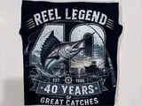 [DTF Printing] Reel Legend 40th Birthday Fishing Graphic T-Shirt