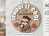 [Laser cut and engrave] Personalized Classroom Signs Bundle. Teacher Name Sign Laser Cut Files. School Welcome Door Hanger. Layered School Decor SVG. Kids. Children