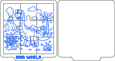 Friendly Brachiosaurus Wooden Puzzle.xcs