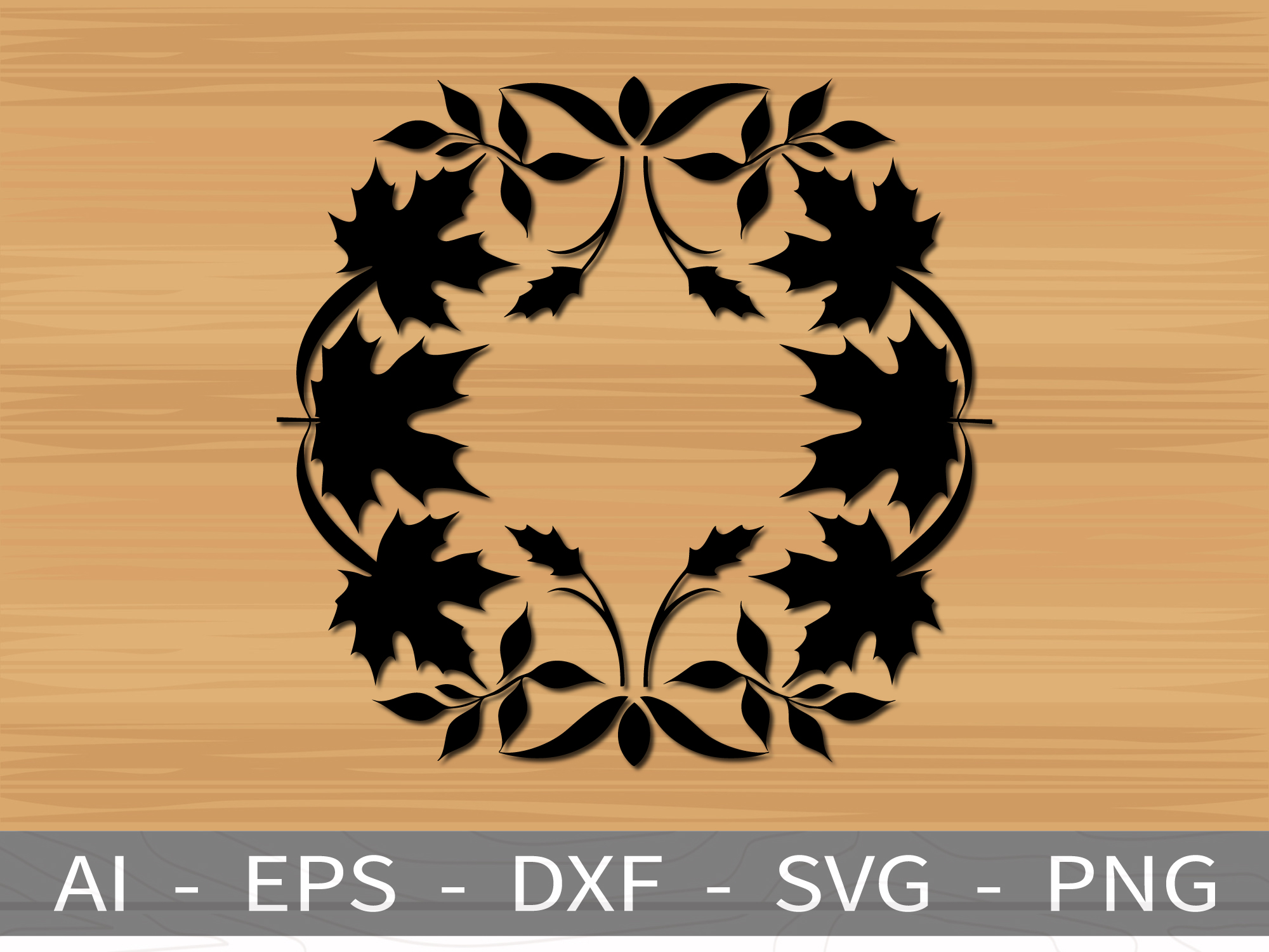 [Laser cut and engrave] Maple Leaf Frame - Laser Cutting Design