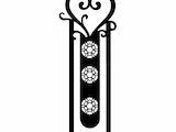 [Laser cut and engrave,Other] Black Metal Bookmark with Heart and Floral Motif