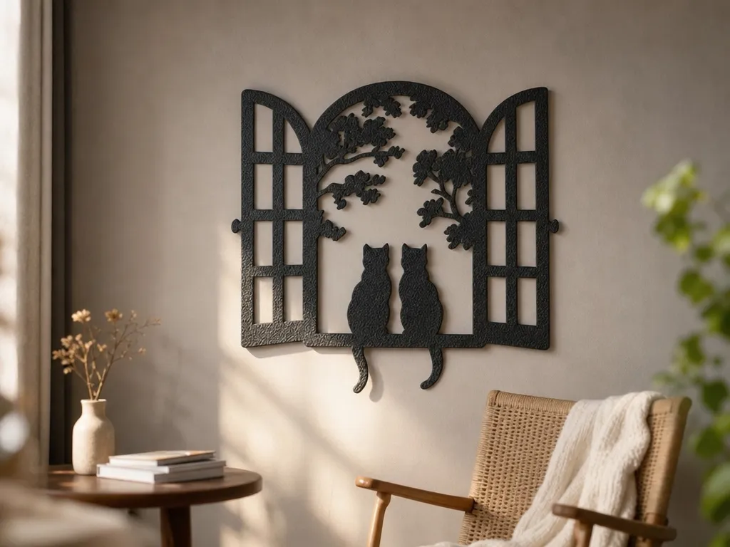 Décoration murale de deux chats