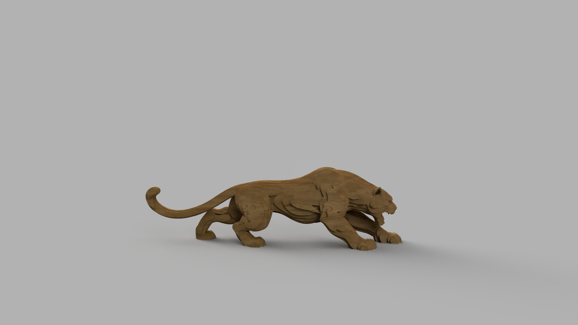 [Laser cut and engrave] Puma Laser Cut File | Running Wild Cat Wall Art (Digital Download)