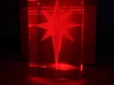 [Laser cut and engrave] Clear Glass Block with North Star Motif