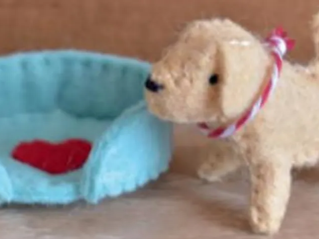 Miniature Felt dog bed