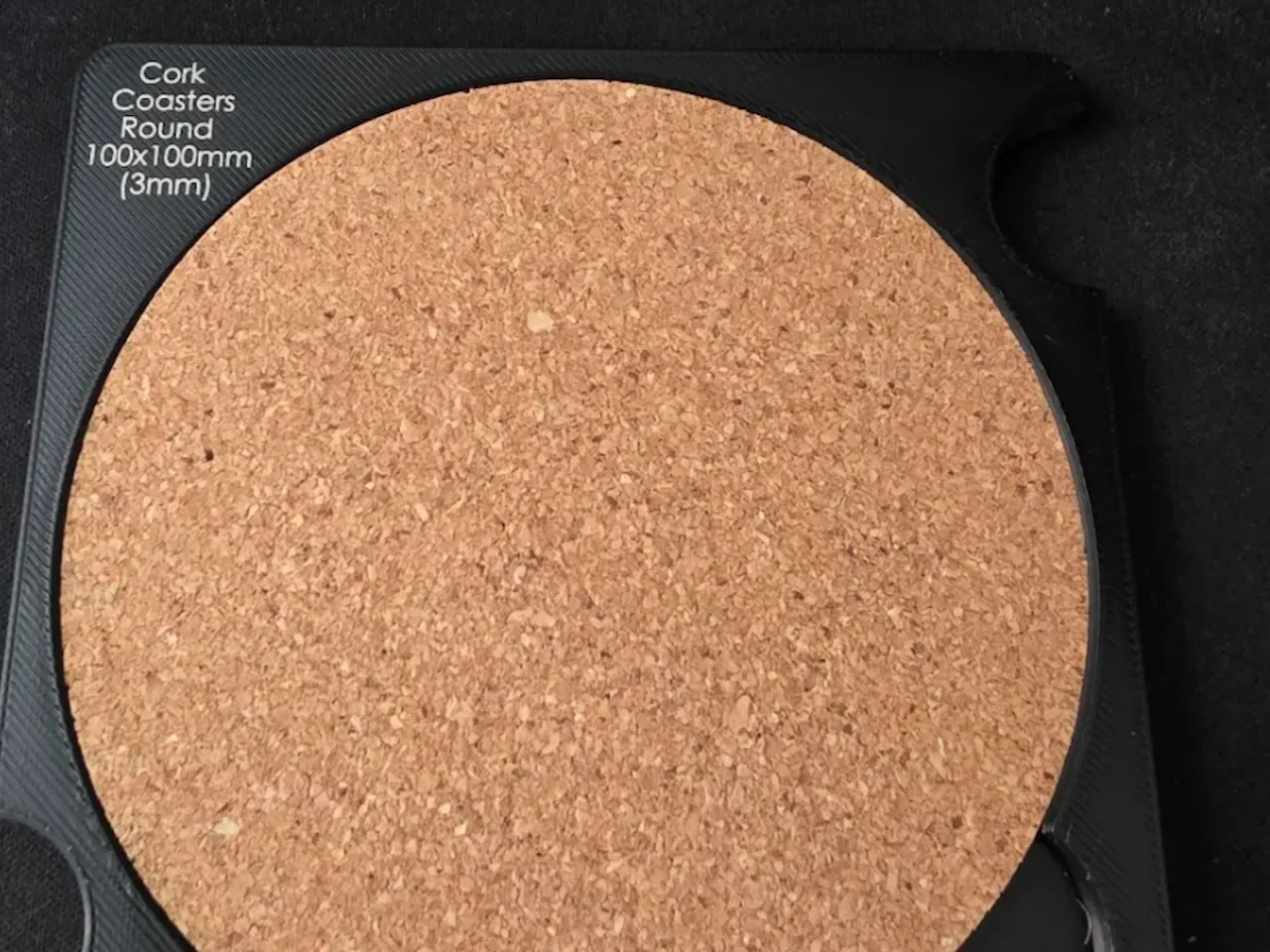 [Laser cut and engrave] Round Cork Drink Coaster