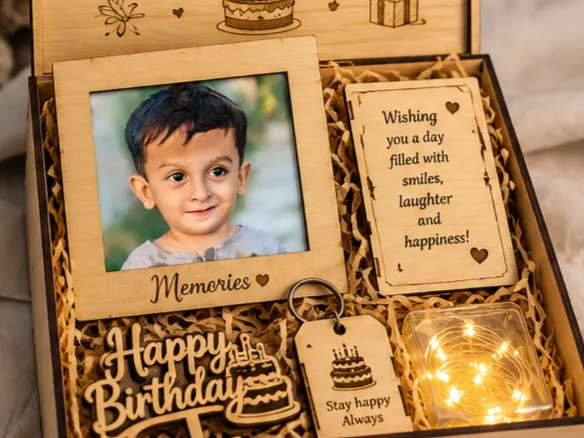 Birthday Memory Box – A Personalized Laser-Cut Gift for Unforgettable Celebrations