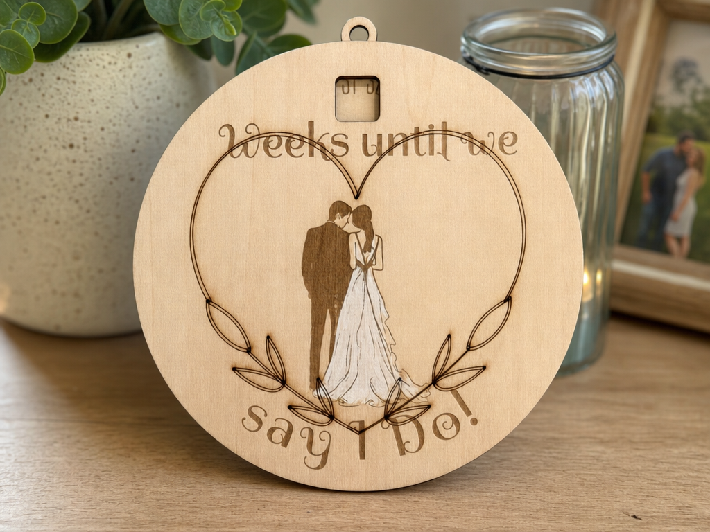 Wedding Countdown Hanging Ornament